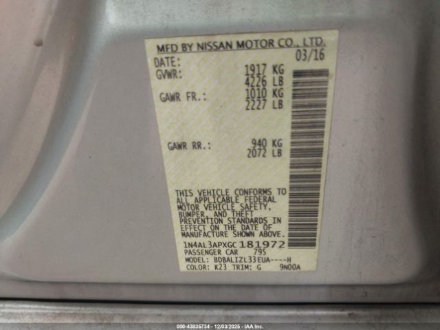 Nissan Altima 2.5 Sv Image 4