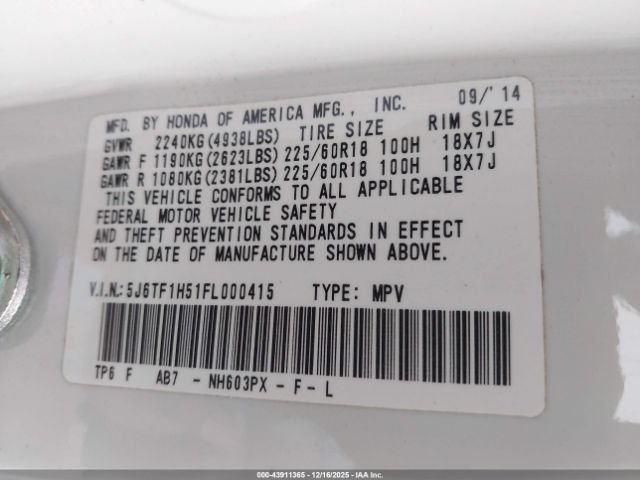 Honda Crosstour Ex-l V6 Image 13