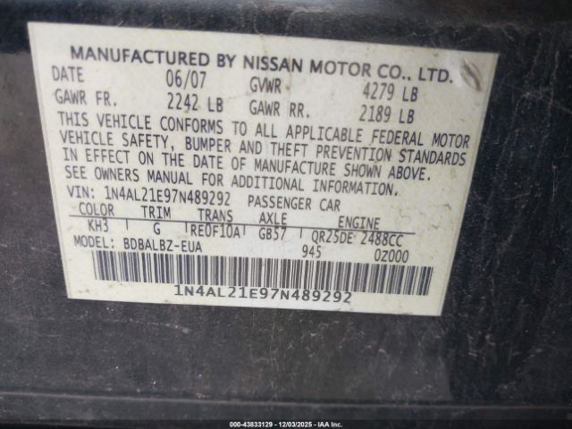 Nissan Altima 2.5 S Image 7