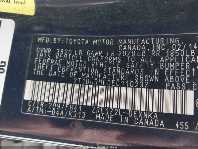 Toyota Corolla Le Image 14