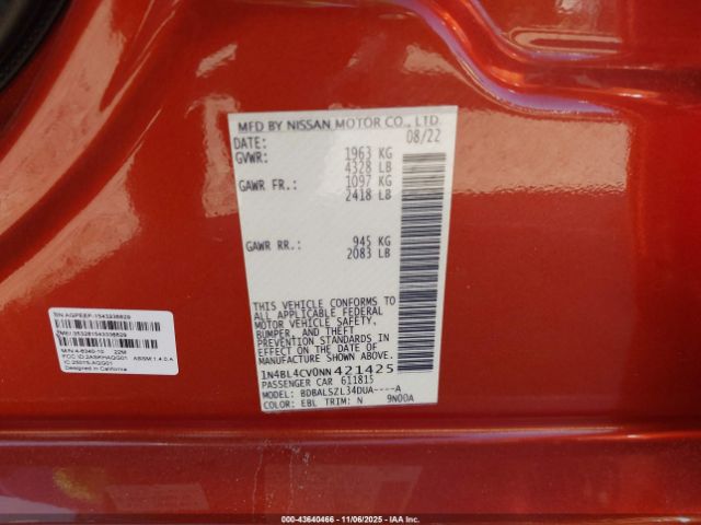 Nissan Altima Sr Fwd Image 9